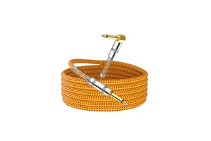 Wholesale Customized 6.35mm Nylon Guitar Audio Cable Electric Instrument Cable for Bass with Custom Logo Connector Type