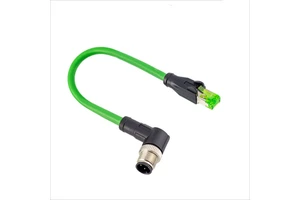 1M M12 to RJ45 Cat6 Shielded Cable IP68 Rated A/X/D Code Connector 4-Pin 8-Pin Harness for Harsh Environment Industrial Ethernet