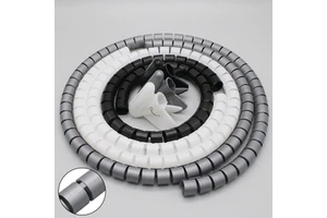 Flexible PE Spiral Wire Wrap Cable Management Sleeve Protects Cords Desk Organization Home Cinema Audio Setup Resists Pet