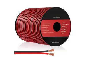 12AWG/14AWG Copper-clad Aluminum PVC Automotive Wiring Harness, 2-core, Heat-resistant, Low Smoke Zero Halogen Cable.