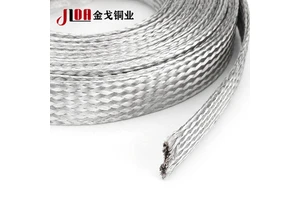 Customized Bare Copper Braided Metal Cable Shielding Sleeve Grounding Strip Interference Wire Sheath for Electrical Shielding