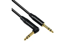 90 Degree Guitar Audio Cable High Quality 6.35mm Audio Cable Male to Male Gold Plated 1/4 Best Electric Guitar Cable