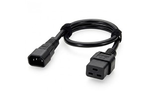 IEC C14 To C19 Power Cord Cable 16 14AWG 15A/250V PVC Insulated For PDU PSU UPS Rack Cabinet Servers