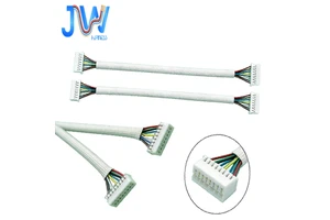 JST PHD 2.0mm 10-Pin Double-End Shielded Tinned Copper 300V Wiring Harness 1007 28AWG White Braided Home Appliance Electronic