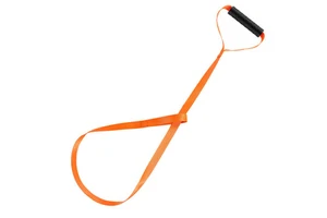 Durable Polyester Deer Drag System with Belt Handle Portable Rope 59in Length 1in Width Orange Webbing Outdoor Hunting Farm Use