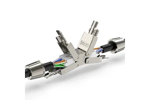 Cat6A Cat7 Ethernet Cable Extender Jack Adapter Full Shielded Toolless Extension RJ45 Lan Connector