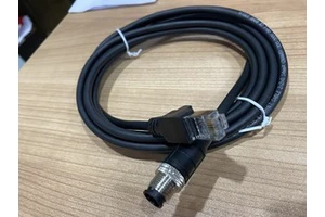 IP67 Shielded M12 to RJ45 Industrial Ethernet Harness 4-Core Wiring Harness M12RJ45 2M