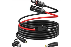 YouLong Energy Storage Solar Panel Extension Cable for 12V DC 6.6FT 8mm 12AWG+14AWG Brass IP67 PVC Insulated