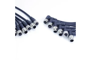 Custom IP67 IP68 Waterproof Circular Wire Harness, M8 M12 Sensor Connector Cable, 3/4/8Pin Male Female for Industrial Use