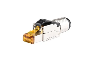 Linkwylan 10G Cat6A Toolless Fast Installation RJ45 Connector Shielded Ethernet Plug with Reusable Tool-Free Connection