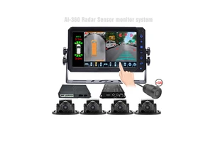 360° Surround View System AVM with 16 Radar Sensors AI BSD Collision Warning Obstacle Detection IP68 Waterproof for Truck Bus