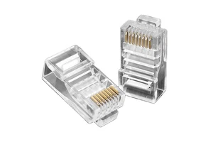 Factory Priced 8P8C Network Connector RJ45 Plug Terminals for Cat5 Cat5e Cat6 Cable