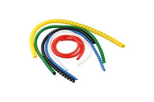 Ginell 8mm Black PE Spiral Cable Wrap-5V Rated Flexible Wire Organizer for Home/Office/Automotive Cable Management Kit