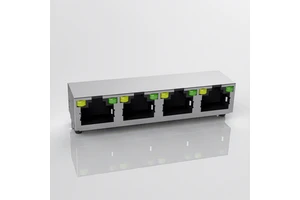HC-RJ45-5JA-4-2 RJ45 Connector 8P/8C 1X1 100 BASE-T Without Shielded With LED 8P8C Female Gigabit For Networking