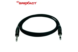 SREXACT Black Boot Guitars 6.0mm 6.35mm Mono Phone Plug Nickel Plated Zinc Alloy Audio Cable 1M