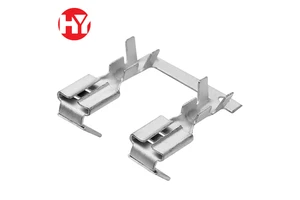Factory Supply 250 Series Te Connectivity Terminal Block Accessories Brass Continuous Stamping Terminals for Wire Harness
