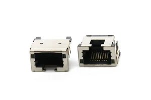 RJ45 Connector Mid Mount RJ45 Socket 8P8C Connector Female Connector with Led Light