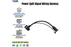 Custom Power Split Signal Wiring Harness Dual Large Pin Connector Cable Assembly for AGV Forklift Electric Vehicle