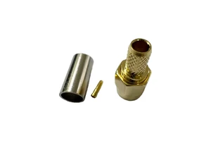 RP-SMA-C-J3 Male SMA Connector Copper Gold Plated RP SMA Male Connector Crimp RG58 Cable