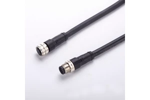 Circular M8 Connector Straight/Angle Male Female Unshielded Waterproof Cable PVC / PUR Circular M8 Overmolded Connector