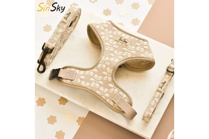 SinSky Custom Personalized Pet Dog Harness Fashion Eco Friendly Dog Harness And Leash Set Comfortable Breathable Dog Harness Set