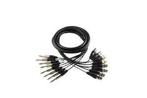 Channels Snake Cable Bulk Guitar Cable XLR Female to 6.35mm TRS Jack Plug Stage Snack Cables for OEM
