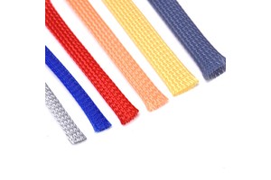 High Temperature Resistant PET Braided Sleeving Flame Retardant Expandable Conduit Data Cable Management Durable Wire Harness