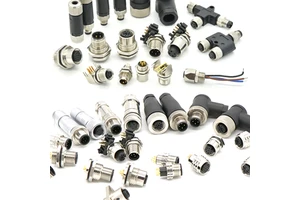 IP67 Waterproof M12 Male Angle Panel Mount Adapter RJ45 Female Cat6 Connectors 4 6 7 10 12 Pin Alloy CE Certified Automotive Use