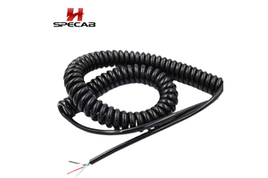 Heavy Duty TPU Spiral Coiled Control Cable 5 8 Core Retractable Signal Wire for CNC Machine Robot Arm Industrial Equipment