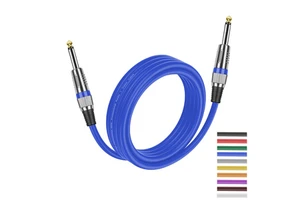Factory OEM Instruments Electric Guitar Plug Cable Wire High End 6.35mm to 1/4 in Mono Shielded Bass Cable for Guitar Amplifier