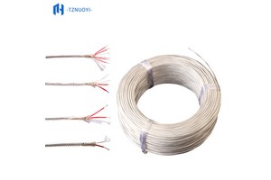 PT100 Compensation Wire 2 3 4 6 Cores FEP/PTFE/PFA Insulation Silver Plated Copper Shield Thermal Resistance Sensor Cable