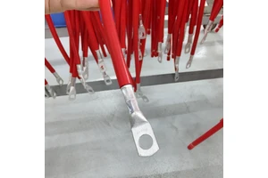 High Quality 105℃ PVC Jacket 3AWG 25mm2 Battery Cable Single Cord Leads With Terminal Ring for Energy Storage Battery
