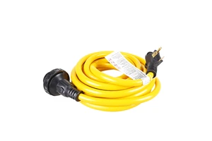 25FT NEMA TT-30P To L5-30R Detachable RV Extension Cord 30Amps 125V ETL Certified For Efficient RV Charging System
