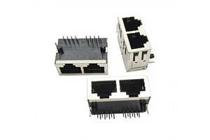 GLGNET EXW High Quality 99TD 2*4 100/1000BT W/O EMI TAB W/LED Ethernet RJ45 Jack Magnetic Connector