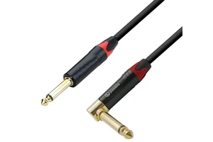 ROHS CE Jinsanhu Straight Right Angle 1/4 Inch (6.3mm) 1m Instrument Guitar Audio Oxygen-free Copper Braided Cable PVC Jacket