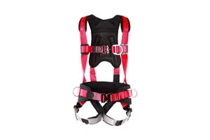 Industrial Construction Full Body Safety Harness Polyester | Double Lanyard Adjustable Fall Protection | Aluminum D-Ring 100kg