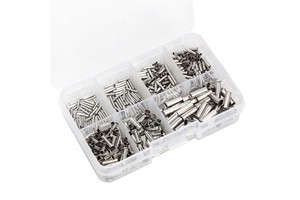 600pcs/box Boxed Aluminium Crimp Terminal Brass Plated Automotive Uninsulated Connector Wire 250V Rated Model 3373_1 for Battery
