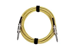Manufacturer 20ft Right Angle Guitar Audio Cable 3m/5m/6m Braided Guitar Instrument Wire Cable