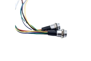M12 Threaded Lock Double-lock Connector with Waterproof and High-precision Aviation Socket 2 High-voltage 4-pin Cable Assembly