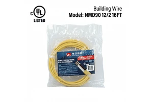 Linsheng NMD90 12/2 16 FT PVC Solid Copper Electrical Building Wire CUL Listed Power Cables For Home Wiring