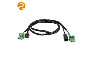 ROMTRONIC Black Tape-Wrapped Multi-Pin Adapter Wire Harness Green Terminal Block Conversion Cable For Automation Instrument