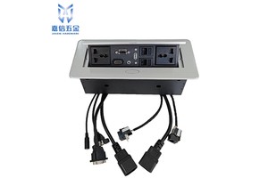 JIAXIN RJ45 Cat6 With USB Port Flush Mount Pop Up Socket Home Office Meeting Room Desk Socket