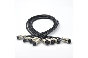 Industrial Plug Cable Connector Waterproof 2 Pin Female GX16 Solder Connector