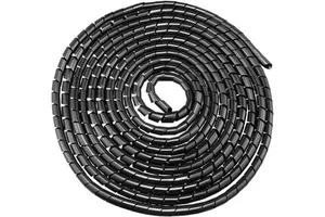 Spiral Wire Wrap Cable Wrap Cord Black PE Polyethylene Tubing for Computer Cable
