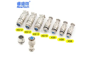 aviation plug XS8/9/10/12JK-2/3/4/5/6P small aviation plug gold plated shenzhen cables banana m12 connector pin aviation plug