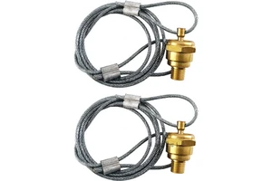N3613AD Air Tank Compressor Drain Valve Plug Fitting 1/4" NPT with 60" Cable for Semi Truck Trailer