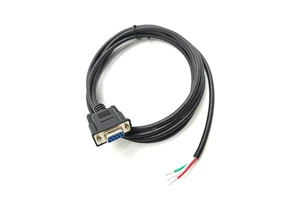 ZHONGFEI RS232 HMI DB9 Straight Head Industrial Use Black Copper Male Female Extension Serial Waterproof Power Cords