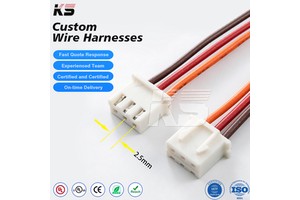 XHP-3 20 Pin 2.5mm Pitch Adapter Wire Harness Cable With PTFE/Nylon/PBT/PVC Insulation For Electronic Applications