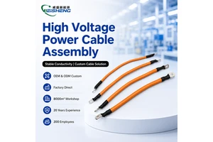 Custom Energy Storage System Battery Power Cable High Voltage Ring Terminal Wire Harness OEM