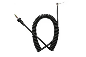 PU Material 7PIN Communication Signal Double-Shielded Spring Coiled Uninsulated 26AWG Telescopic Power Wire Harness Cable No